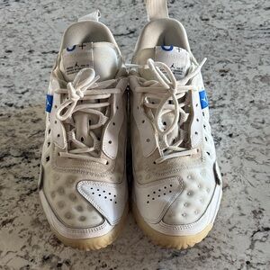 Jordan Cream and Blue Athletic Shoes